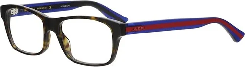 Gucci Eyeglasses GG0006O 007 Havana/Blue/Red 55-18-145mm