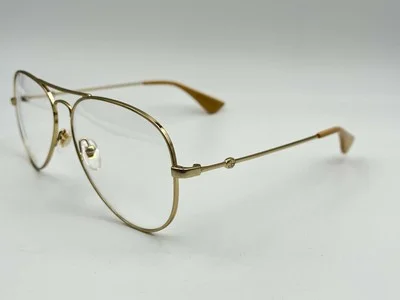 Gucci Eyeglasses New Authentic GG0515O 002 Gold 58 14 145 NWT Aviator 2