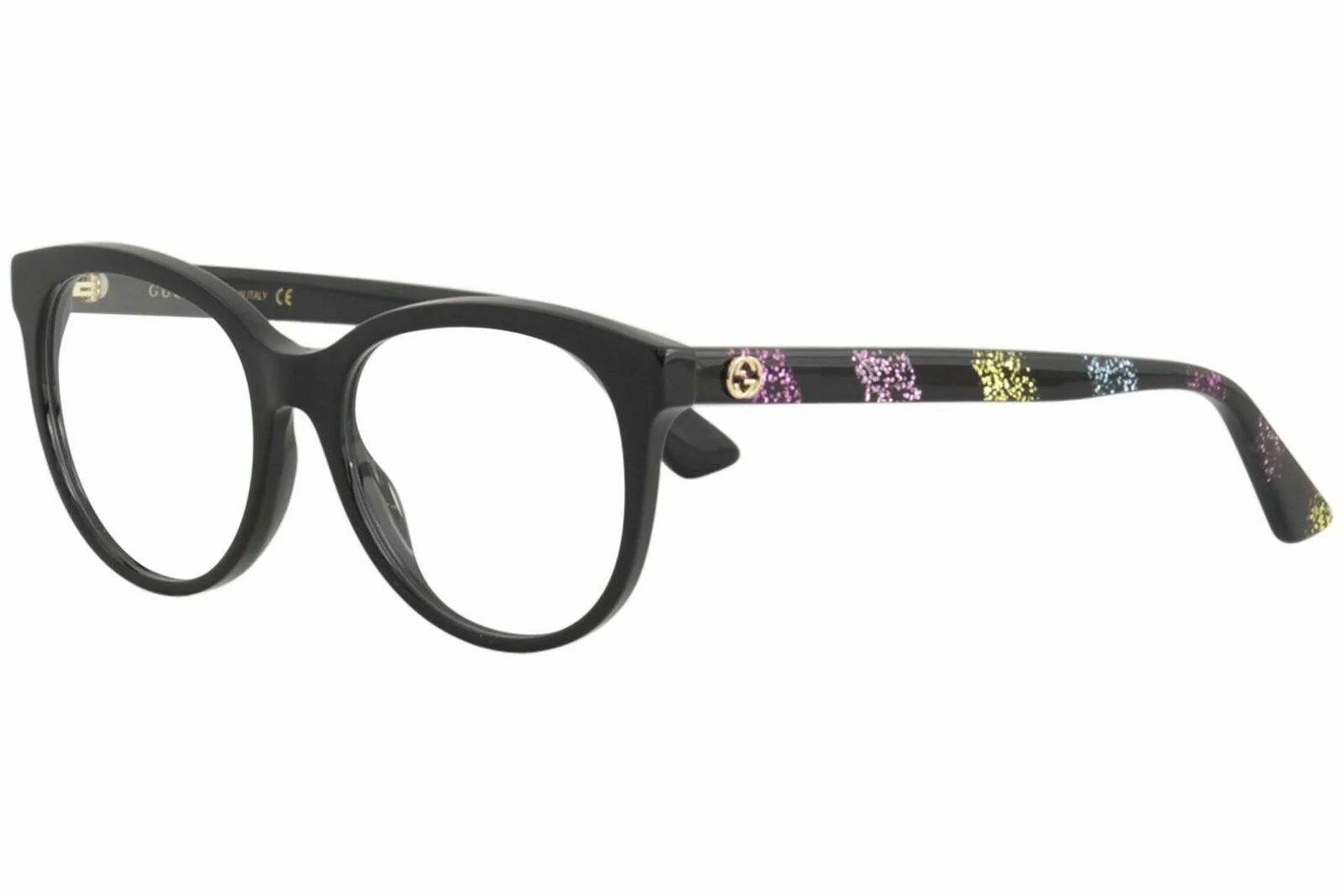 Gucci Eyeglasses Urban GG0329O GG/0329O 004 Black/Multicolor Optical Frame 53mm