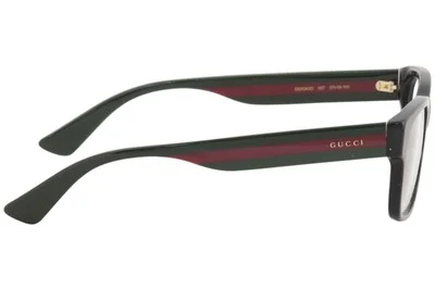 Gucci Eyeglasses Urban GG0343O GG/0343O 007 Black/Green/Red Optical Frame 57mm 3