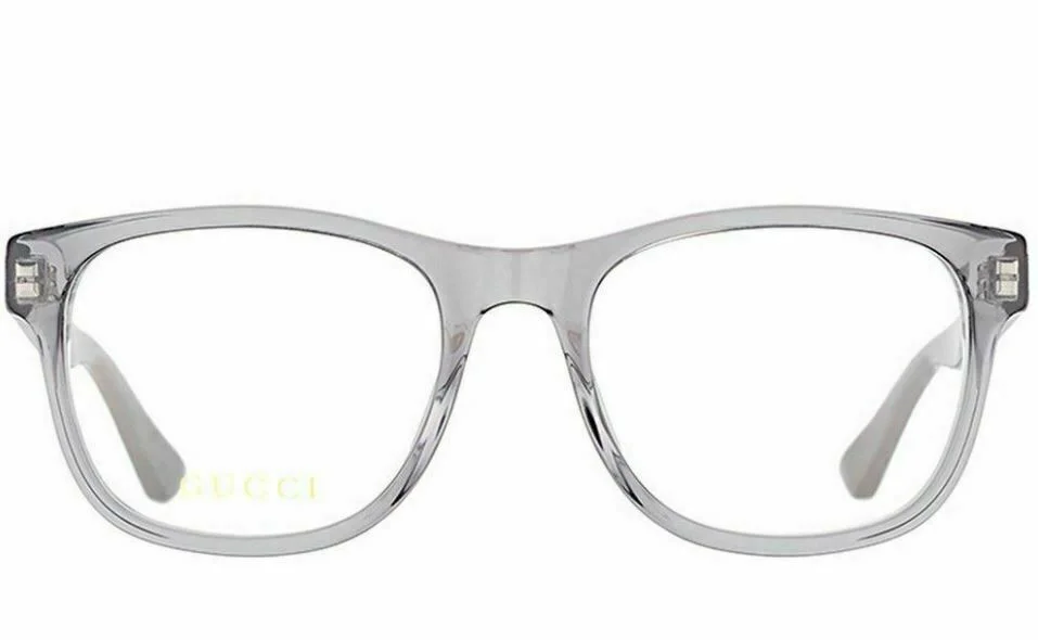 Gucci GG 0004O 004 Cristal Gray Square Unisex Eyeglasses 3