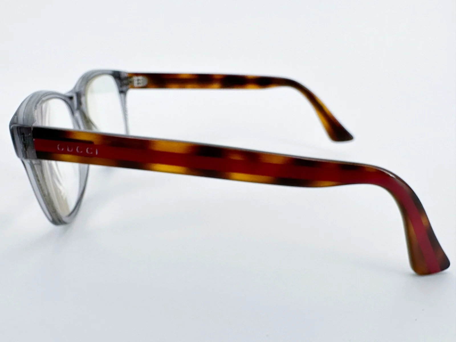Gucci GG 0004O Eyeglasses FRAMES 003 Havana Brown Tortoise 53[]19-145 Gray I147 3