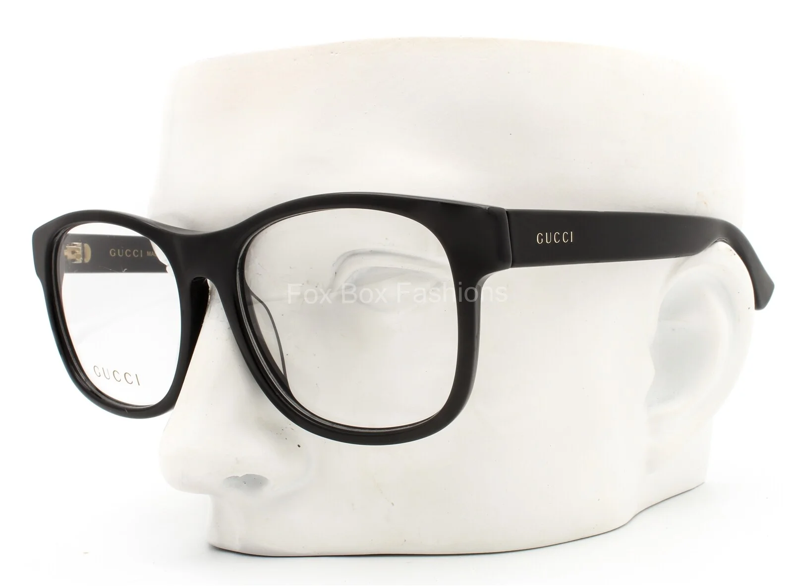 Gucci GG 0004OA 001 Eyeglasses Glasses Polished Black 55-17-145 Alternative Fit