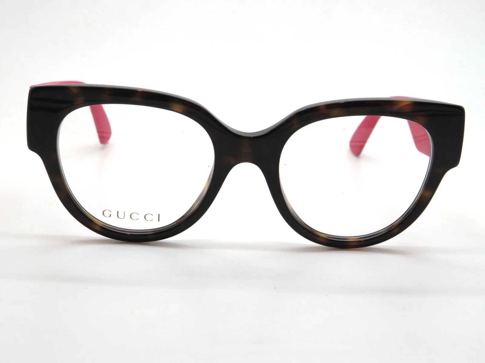 GUCCI GG 0103O 003 Dark Havana Tortoise/Pink Glitter Authentic 50mm Eyeglasses 2