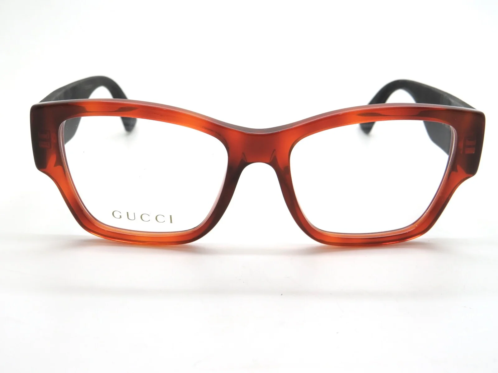 GUCCI GG 0104O 004 Light Havana Tortoise/Silver Glitter 51mm Eyeglasses 2