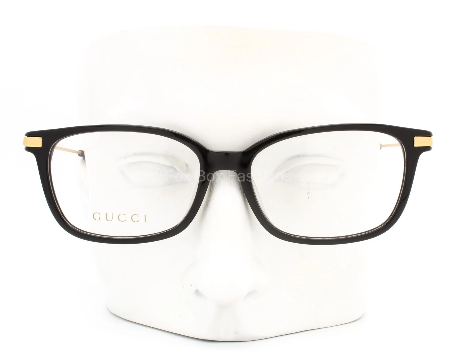 Gucci GG 0112OA 001 Eyeglasses Glasses Polished Black & Gold 53-16-145 3