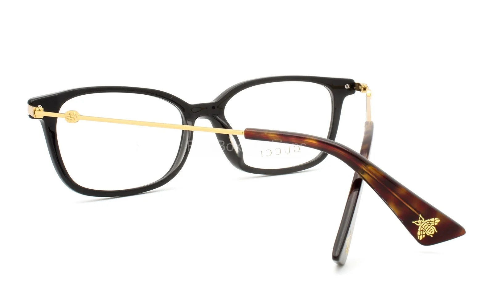 Gucci GG 0112OA 001 Eyeglasses Glasses Polished Black & Gold 53-16-145 4