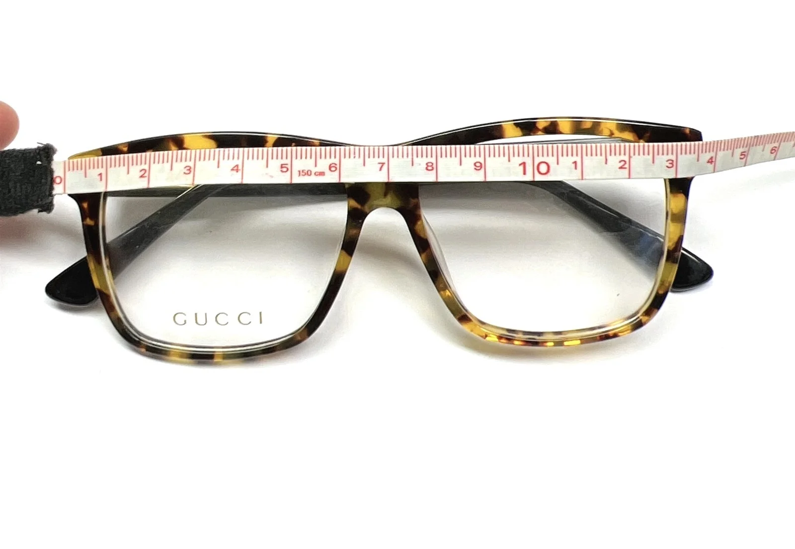 Gucci GG 0268O 004 Eyeglasses Glasses Yellow Brown Tortoise 55mm Alternative Fit 4