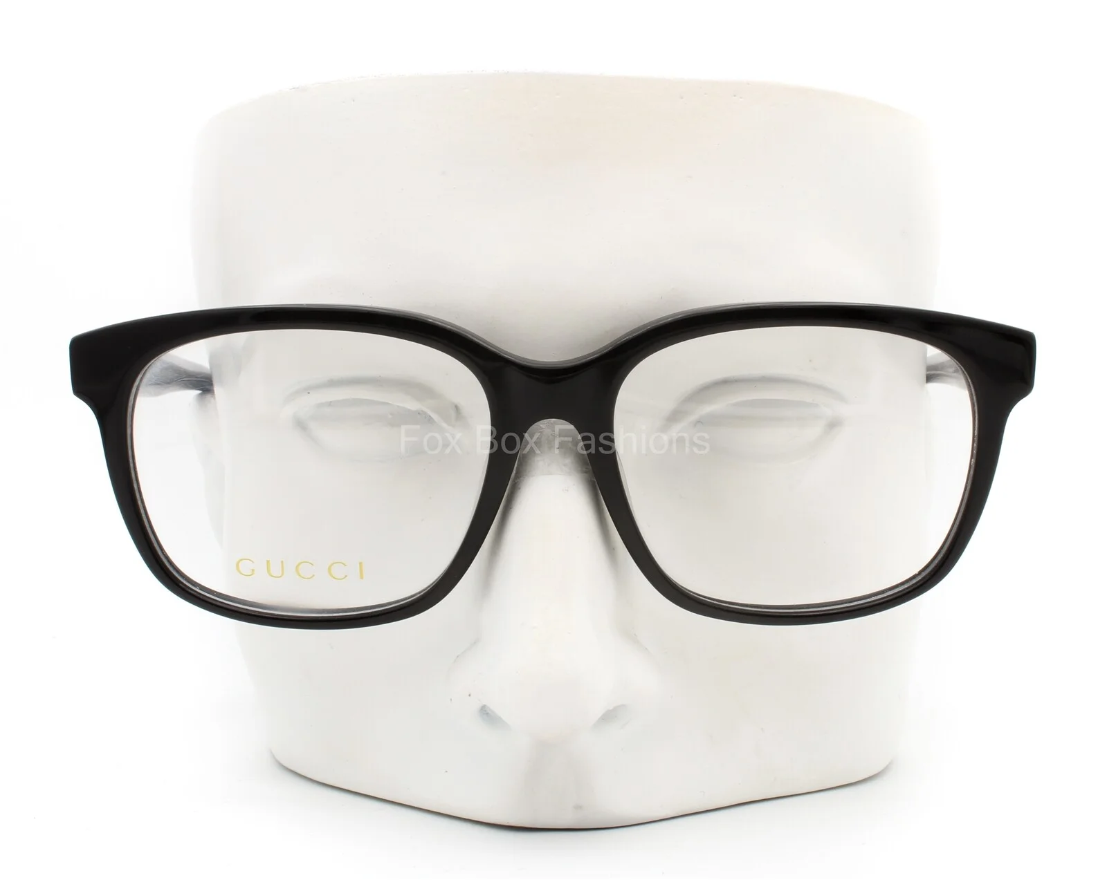 Gucci GG 0330O 004 Eyeglasses Glasses Black w/ Sparkly Multi Temple Gold Logo 3