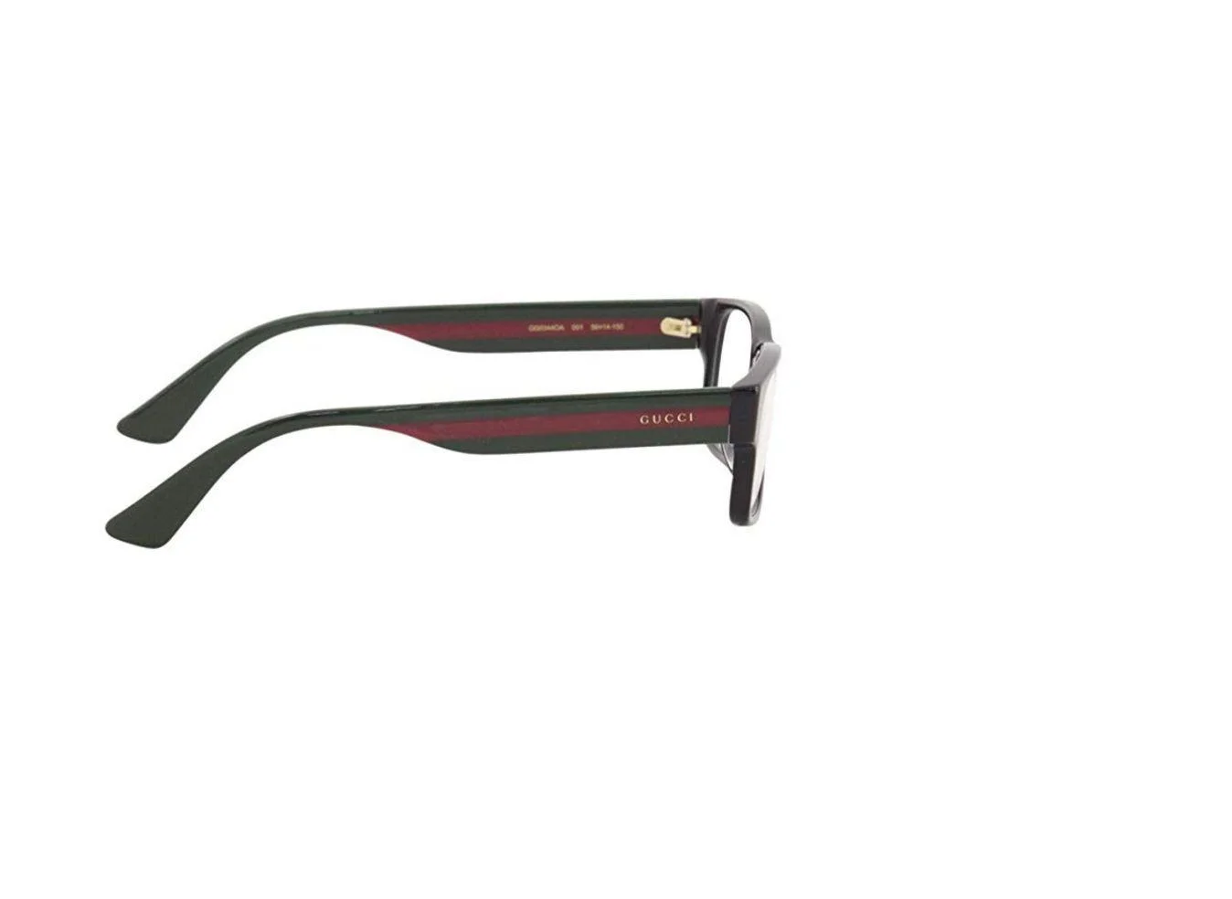Gucci GG 0344 OA 001 Black/Multicolor Rectangle Square Men 2