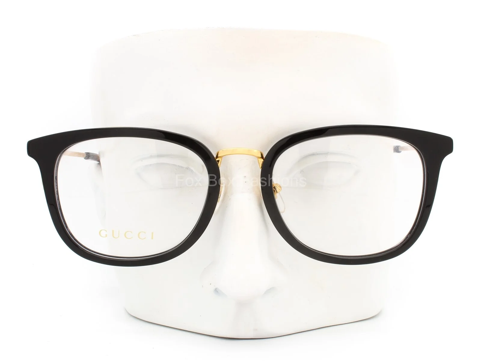 Gucci GG 0412OK 001 Eyeglasses Frame Glasses Polished Black & Gold 53-20-145 2