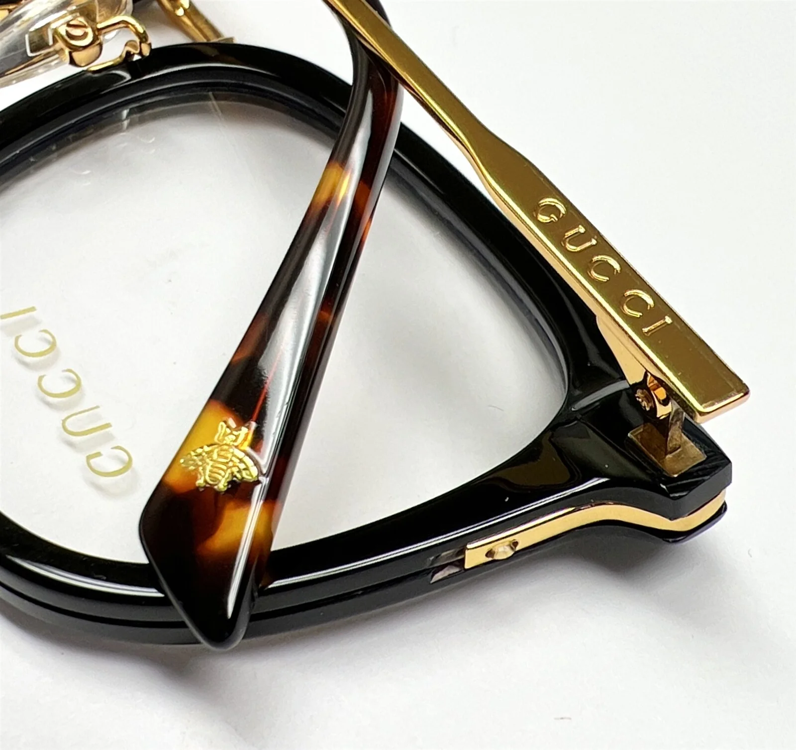 Gucci GG 0412OK 001 Eyeglasses Frame Glasses Polished Black & Gold 53-20-145 3