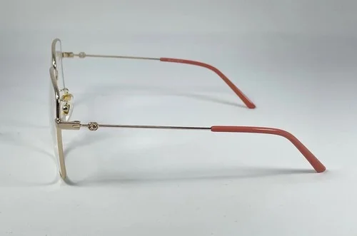 Gucci GG-0445O 001 Gold Metal Square Eyeglasses Authentic New 4
