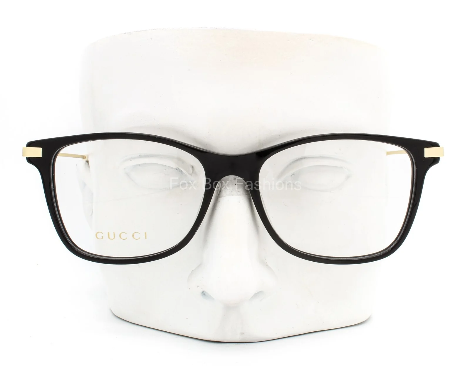 Gucci GG 0513O 001 Eyeglasses Glasses Polished Black w/ Gold GG Logo 54-16-145 4