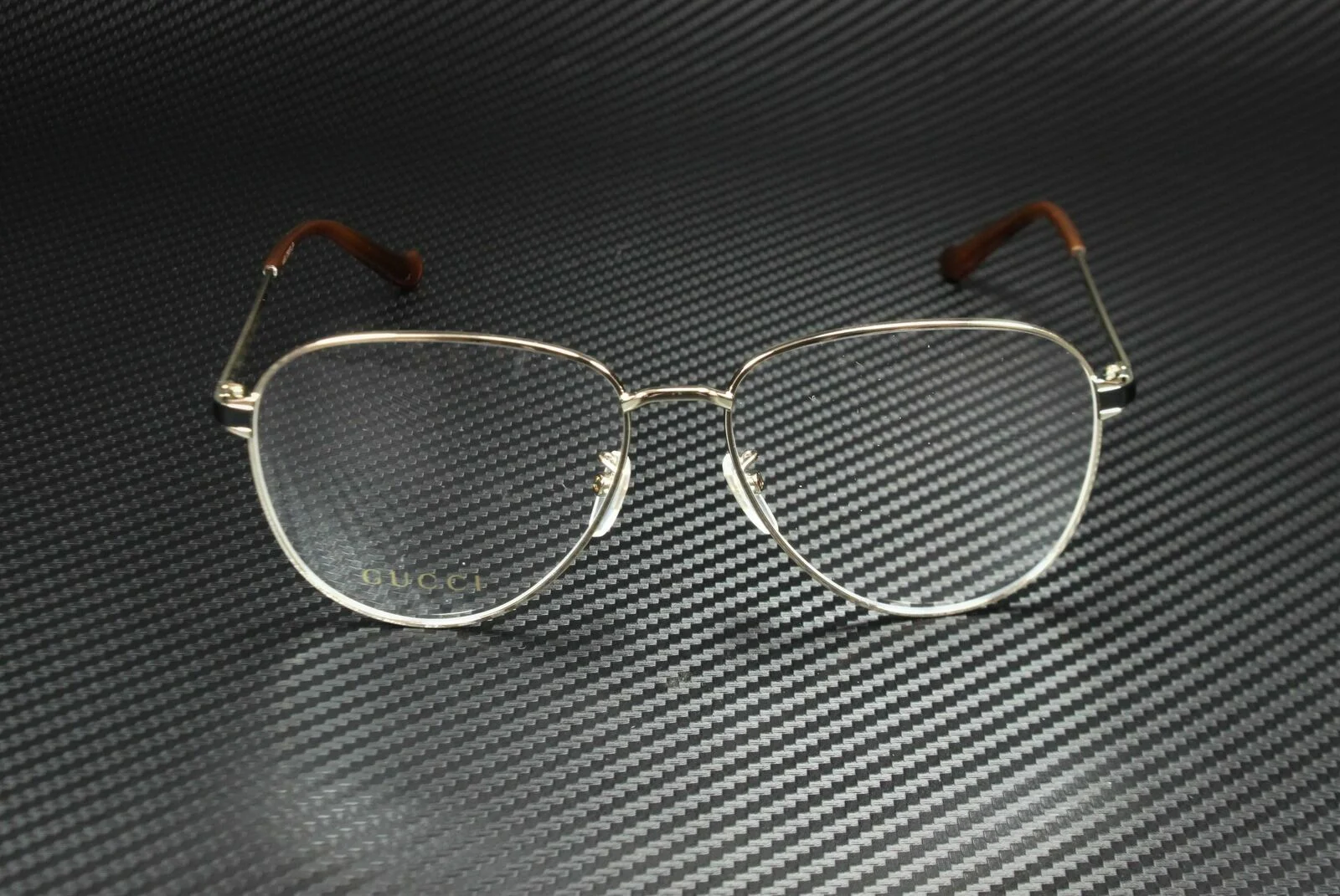 Gucci GG 0577OA 001 Eyeglasses Glasses Shiny Gold & Black 57mm Alternative Fit 2