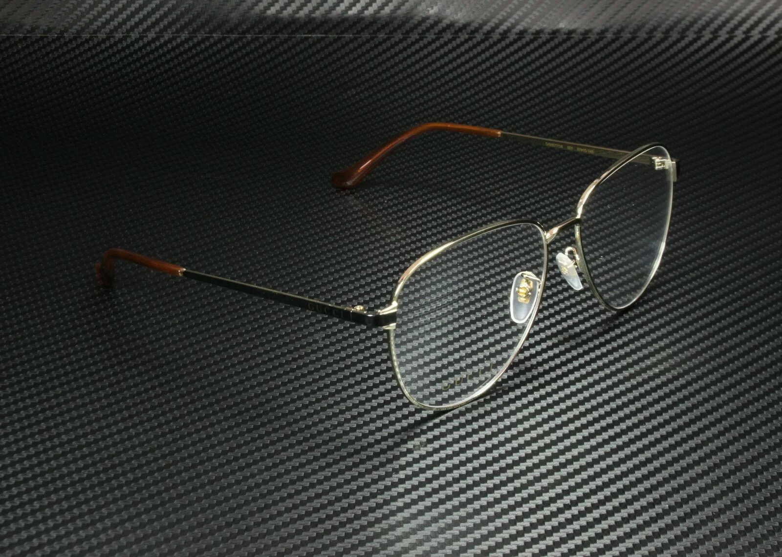 Gucci GG 0577OA 001 Eyeglasses Glasses Shiny Gold & Black 57mm Alternative Fit 3