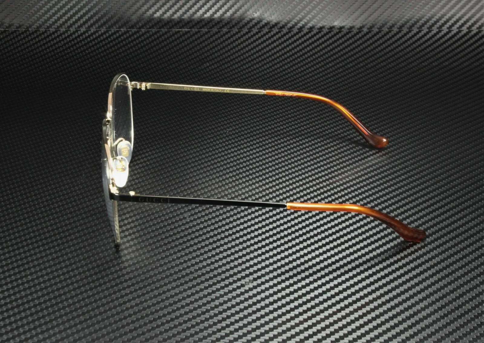 Gucci GG 0577OA 001 Eyeglasses Glasses Shiny Gold & Black 57mm Alternative Fit 4