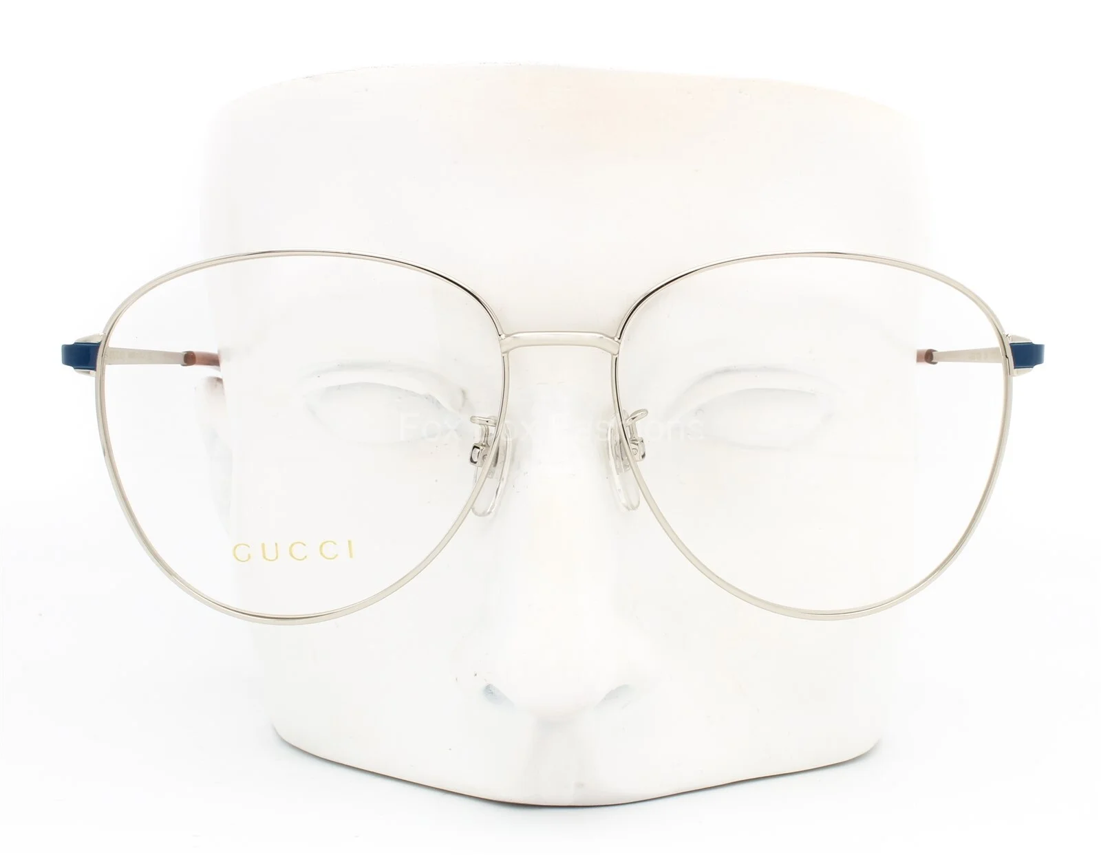 Gucci GG 0577OA 004 Eyeglasses Glasses Silver Blue 57mm (Large) Alternative Fit 3