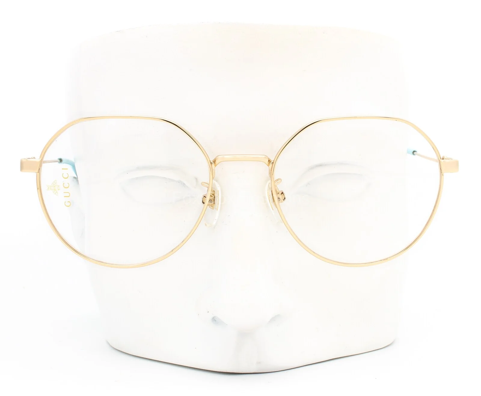 Gucci GG 0684O 004 Eyeglasses Frame Glasses Polished Gold / Blue 51-19-140 3