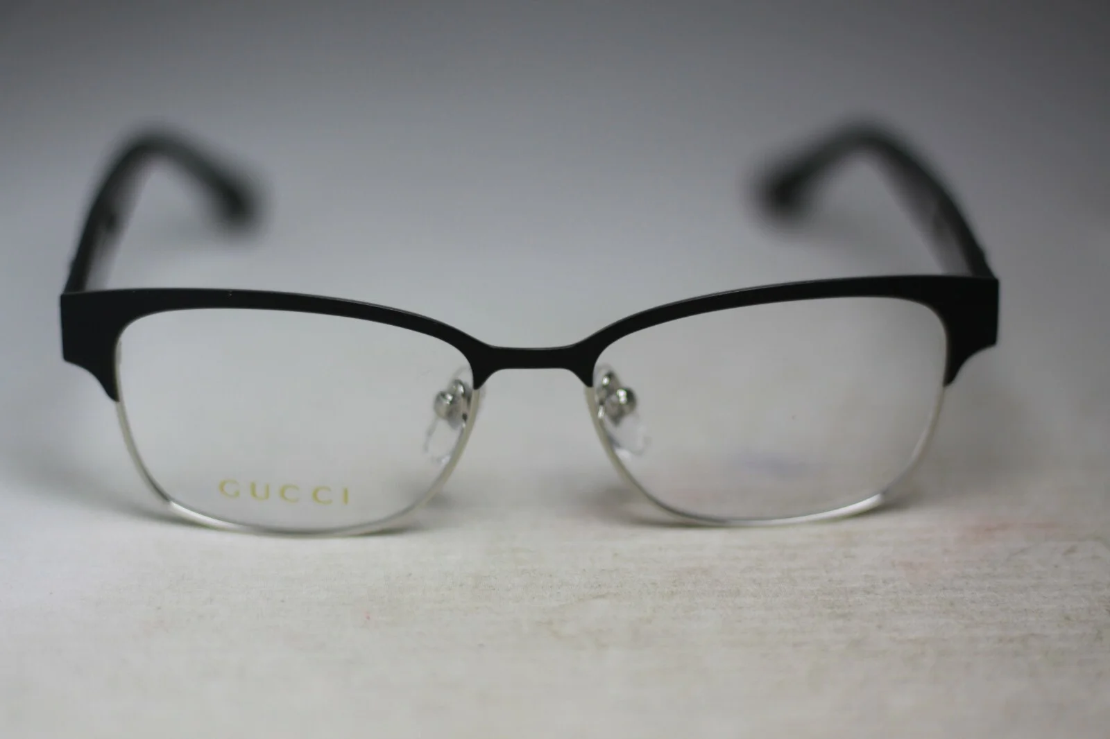 Gucci GG 07510 001 POLISHED BLACK/SILVER 49-16-145 ITALY MADE 9503
