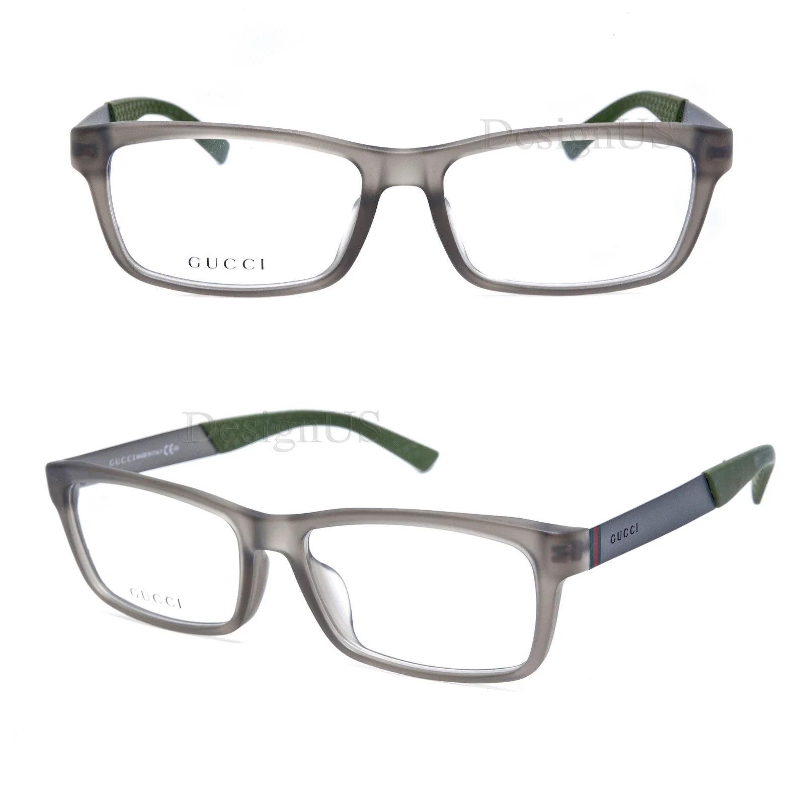 GUCCI GG 1057/F CTG Asian Fit Gray Transparent 54/16/145 Eyeglasses Italy