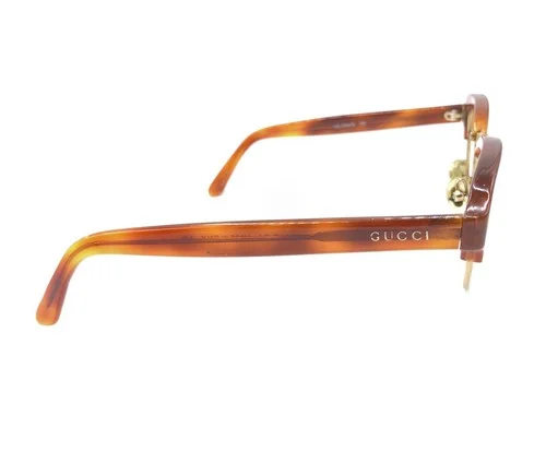 Gucci GG 2394/S 056 Gold Brown Clubmaster Eyeglasses Frames 49-20 140 Italy 4