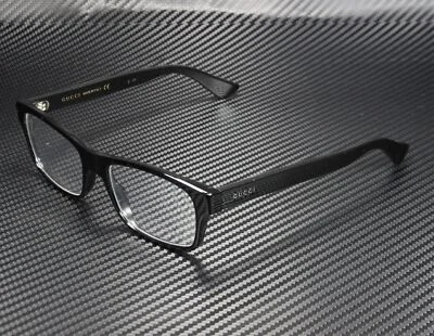 GUCCI GG0006O 001 Round Oval Black Demo Lens 53 mm Men