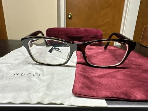 GUCCI GG0006O 011 Havana Frame Authentic Eyeglasses With Case
