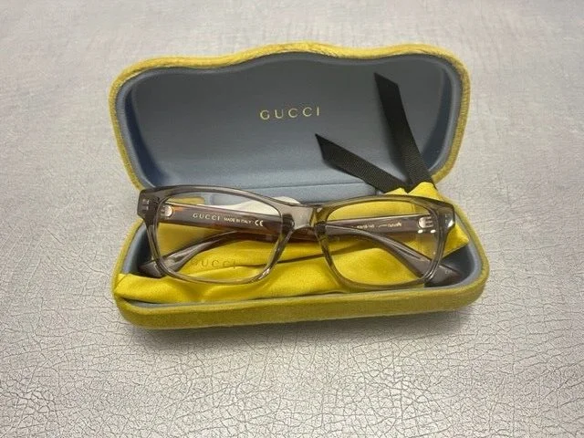 GUCCI GG0006O Gray/Havana Rectangle 53 mm Eyeglasses