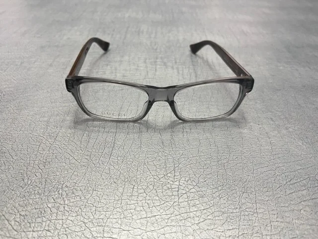 GUCCI GG0006O Gray/Havana Rectangle 53 mm Eyeglasses 4