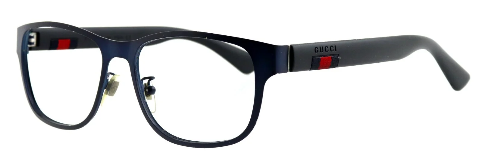 GUCCI GG0013O 003 55mm Blue Black Web Eyeglasses Frames Only Italy