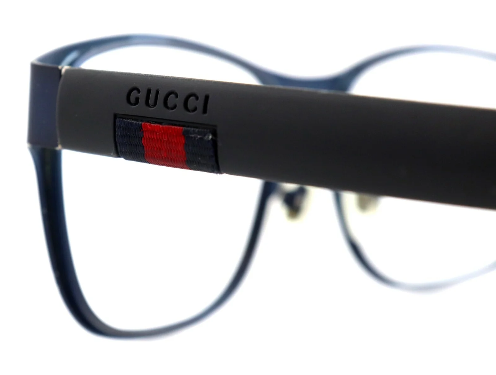 GUCCI GG0013O 003 55mm Blue Black Web Eyeglasses Frames Only Italy 3