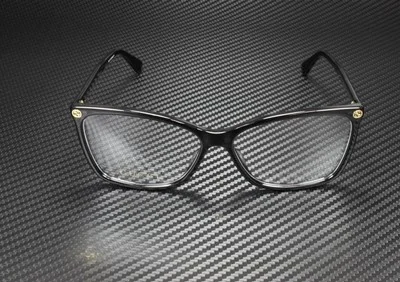 GUCCI GG0025O 001 Round Oval Black Demo Lens 56 mm Women 2