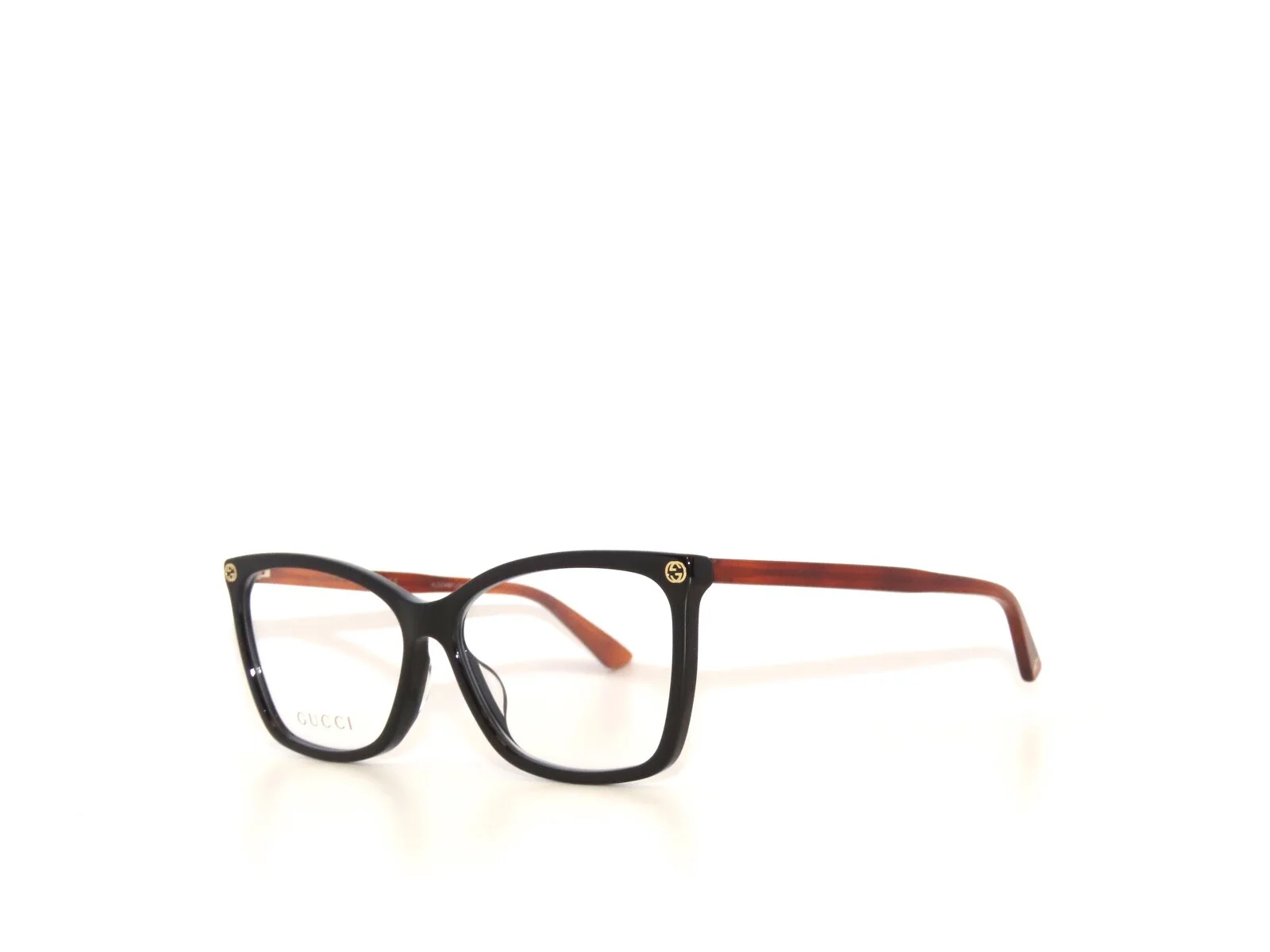 Gucci GG0025O 0025 003 56 Black Havana Eyeglasses 0025O