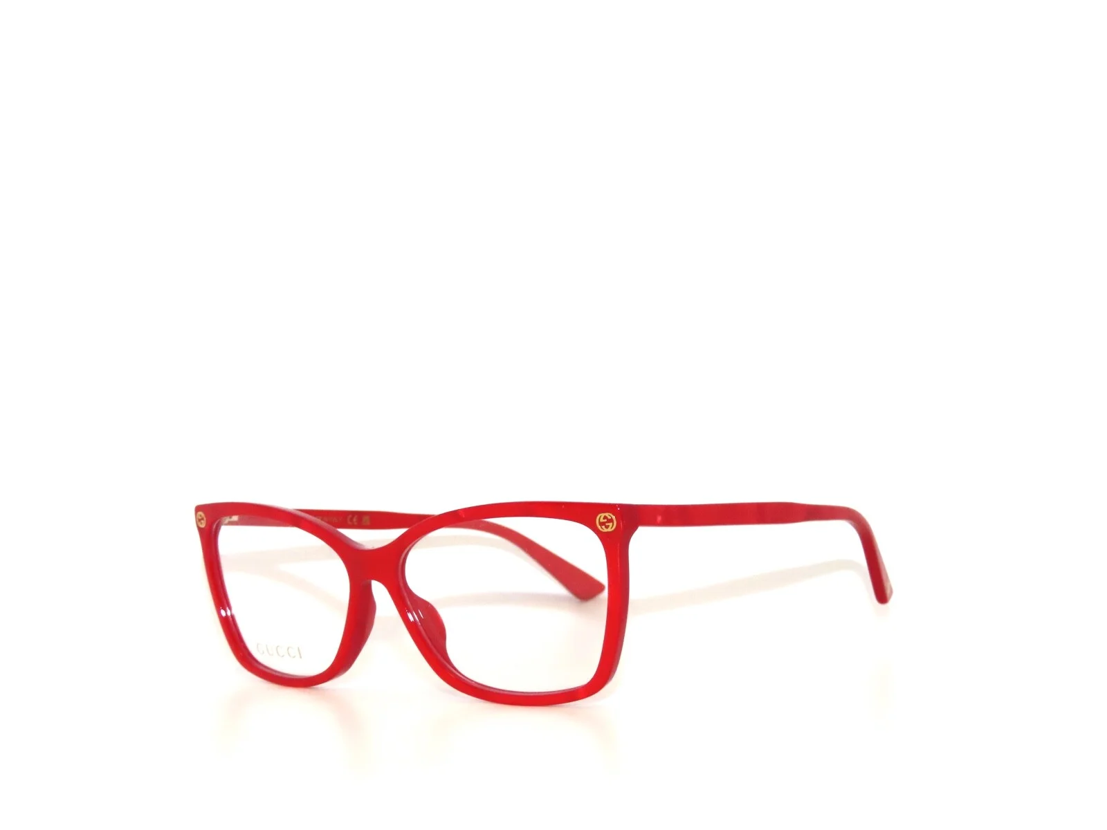 Gucci GG0025O 0025 004 56 Red Eyeglasses 0025O