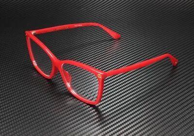 GUCCI GG0025O 004 Round Oval Red Demo Lens 56 mm Women