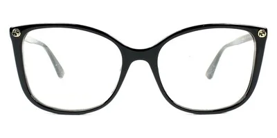 Gucci GG0026O Eyeglasses Women Black Butterfly 53mm New 100% Authentic