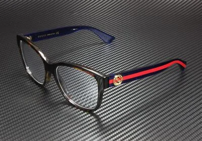 GUCCI GG0038O 003 Rectangular Square Havana Demo Lens 54 mm Women