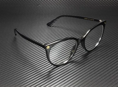GUCCI GG0093O 001 Round Oval Black Shiny Blk Demo Lens 53 mm Women 3
