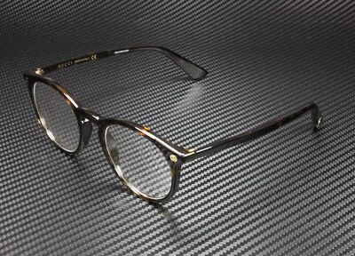 GUCCI GG0121O 002 Round Oval Havana Demo Lens 49 mm Men
