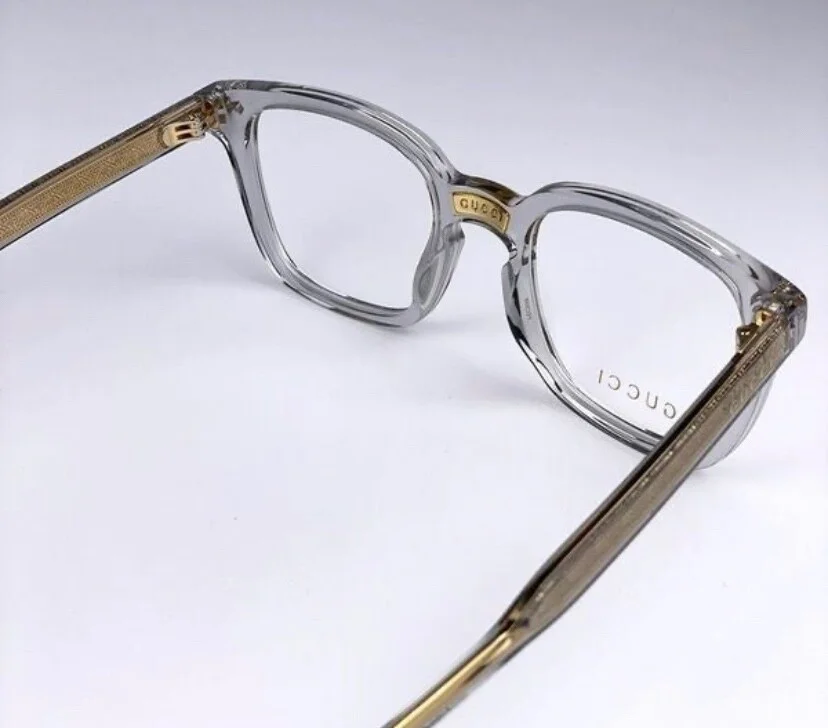GUCCI GG01840 Unisex Grey Transparent Frame Demo Lens Rectangular Eyeglasses 50M 3