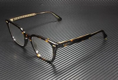 GUCCI GG0184O 002 Rectangular Square Havana Demo Lens Women