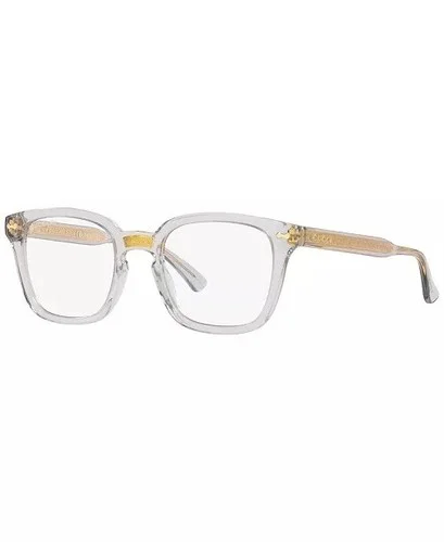 Gucci GG0184O 005 Eyeglasses Clear Gold Rxable Square Authentic