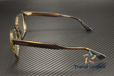 GUCCI GG0184O 010 Rectangular Squared Acetate Havana 50 mm Unisex Eyeglasses 4