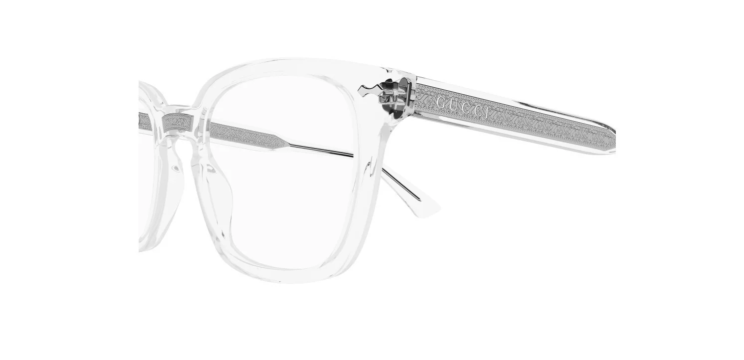 Gucci GG0184O 012 Crystal Square Unisex Eyeglasses 3