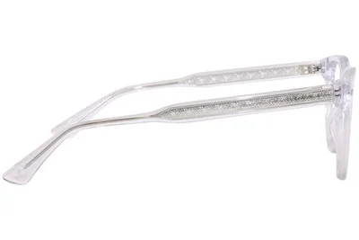 Gucci GG0184O 012 Eyeglasses Frame Crystal/Silver Square Shape Full Rim 50-mm 3