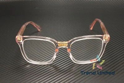 GUCCI GG0184O 013 Rectangular Squared Pink Demo Lens 50 mm Unisex Eyeglasses 2