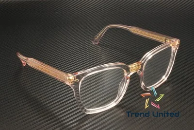 GUCCI GG0184O 013 Rectangular Squared Pink Demo Lens 50 mm Unisex Eyeglasses 3