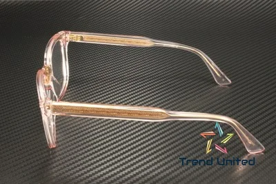 GUCCI GG0184O 013 Rectangular Squared Pink Demo Lens 50 mm Unisex Eyeglasses 4