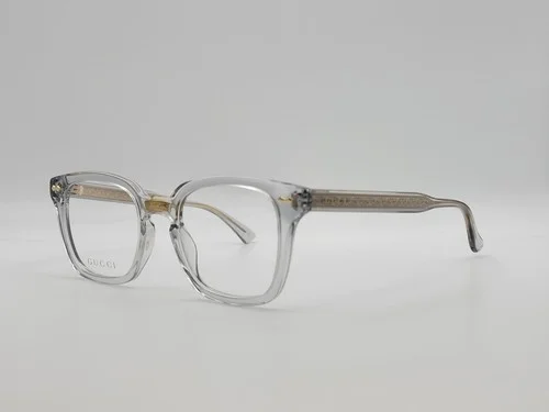 Gucci GG0184O Gray Transparent Square Full Rim Eyeglass Frames 50-21-145 3
